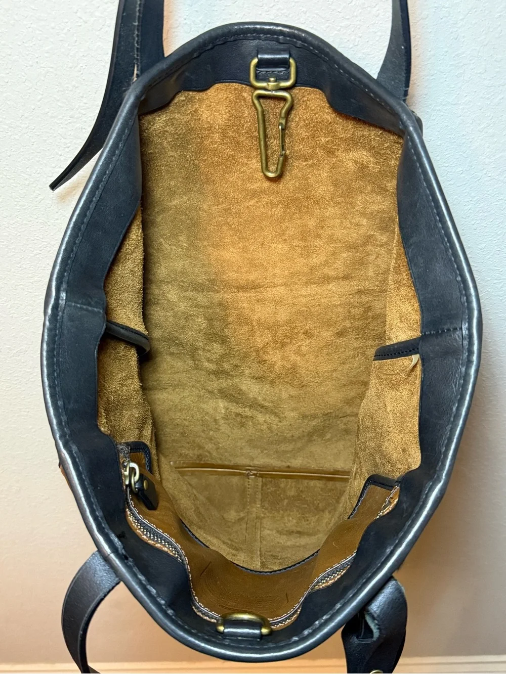 COACH Heritage Bleeker Deep Shopper Fawn Brown Soft Leather Bucket Bag RARE VTG